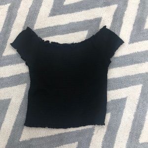 Brandy Melville black scrunch top